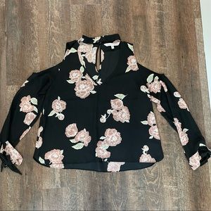 Cucakes and Cashmere Black Floral Blouse